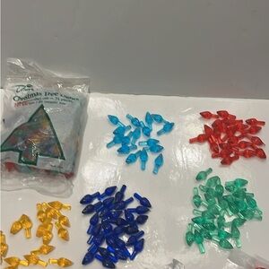 Vintage Duncan Christmas Tree Plastic Lights Lot for Ceramic Tree. Made in USA.